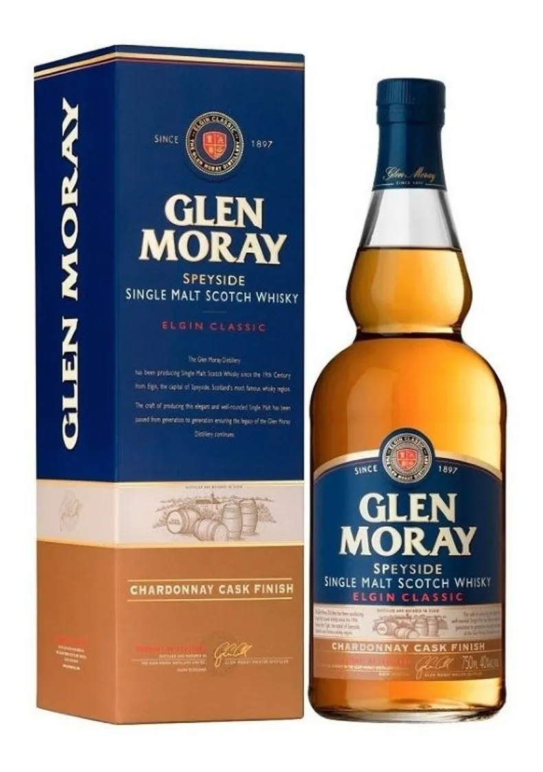 WHISKY SCOTCH SINGLE MALT GLEN MORAY ELGIN CLASSIC X 700 CC