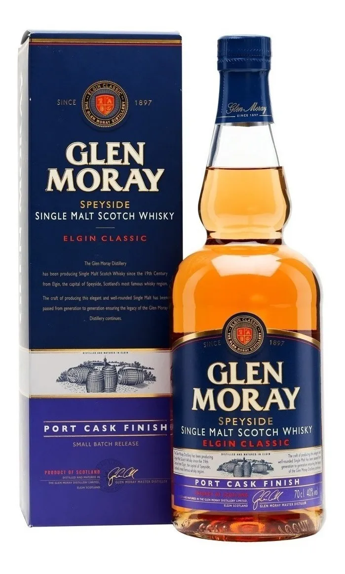 WHISKY SCOTCH SINGLE MALT GLEN MORAY CLASSIC PORT X 700