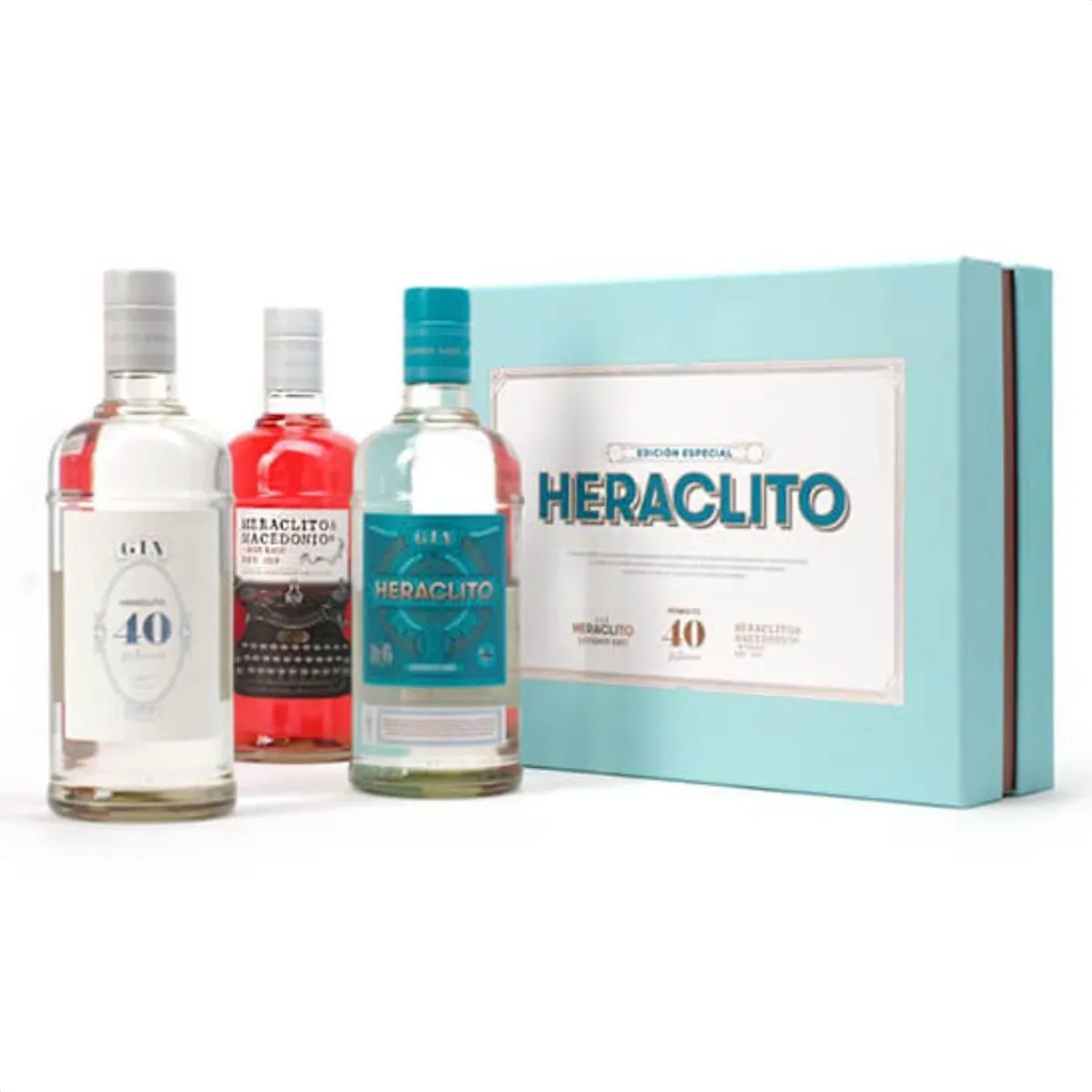 ESTUCHE HERACLITO EDICION ESPECIAL X 3 BOTELLAS GIN HERACLITO