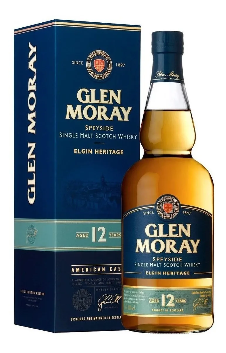 WHISKY SCOTCH SINGLE MALT GLEN MORAY HERITAGE 12 AÑOS 