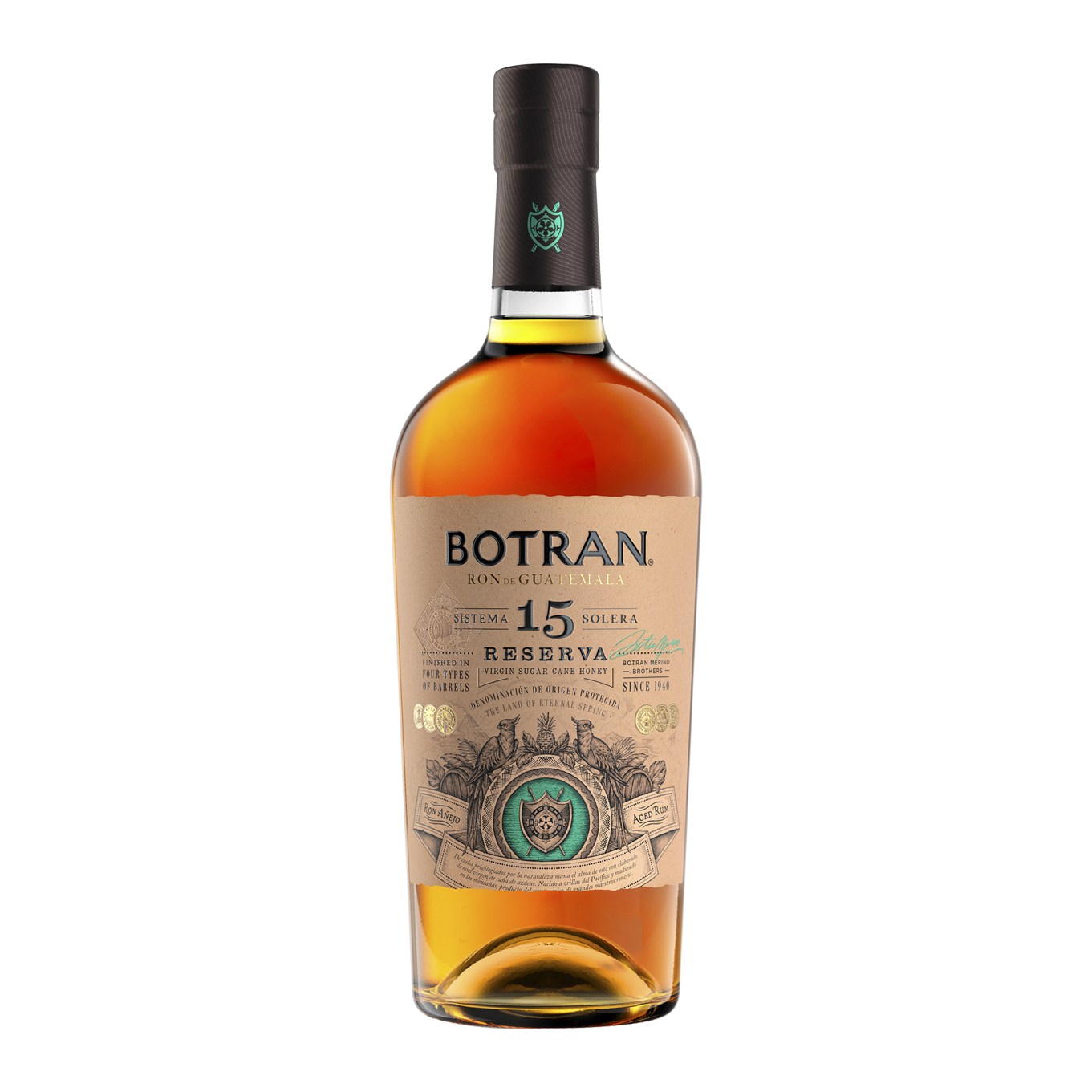 RON AÑEJO BOTRAN RESERVA 15 AÑOS X 750 CC