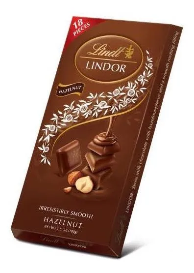 CHOCOLATE LINDT LINDOR HAZELNUT X 100 GR