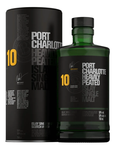 WHISKY SCOTCH SINGLE MALT BRUICHLADDICH PORT CHARLOTTE 10 X 700