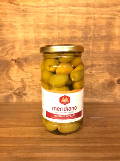 ACEITUNAS VERDES CON CAROZO MERIDIANO FRASCO X 330 CC